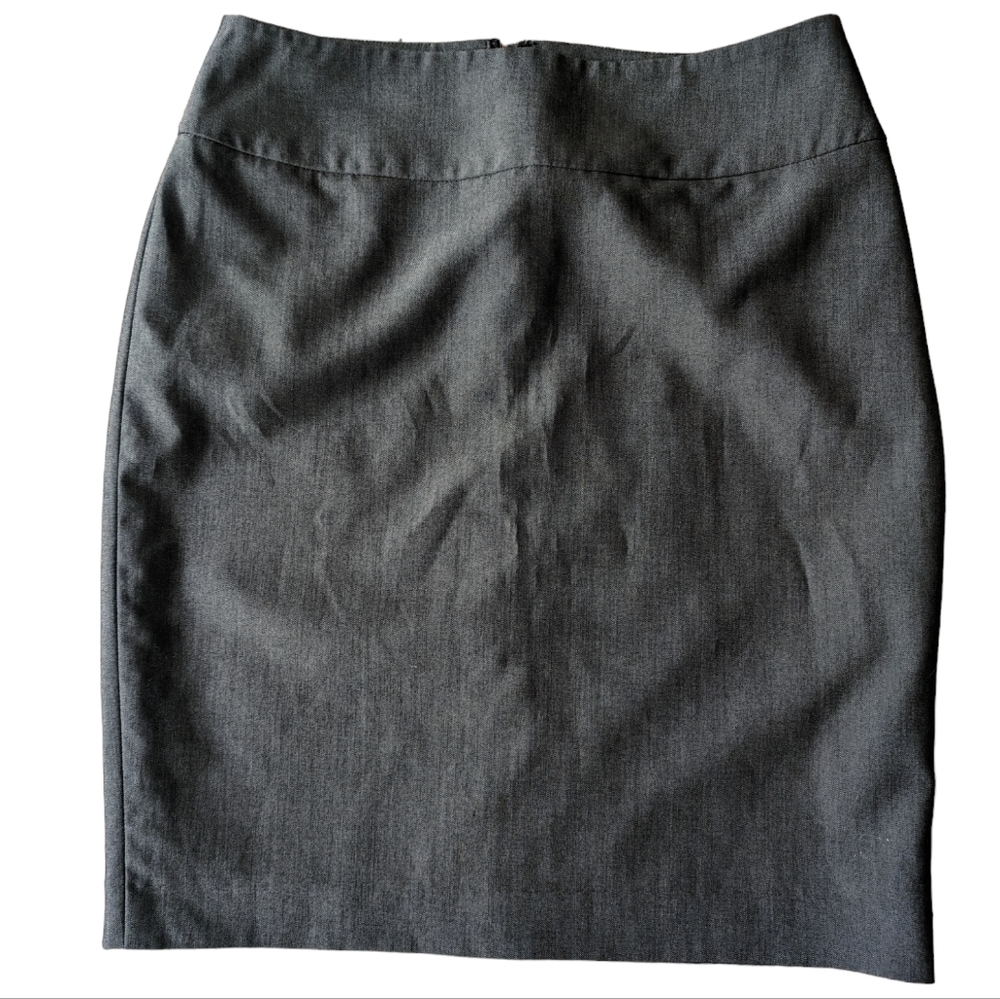 Charcoal Grey Office Pencil Skirt Mad Men